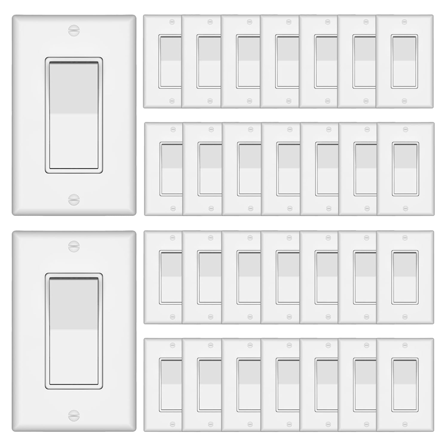 ThunderWay Single Pole Decorator Wall Light Switch for Home