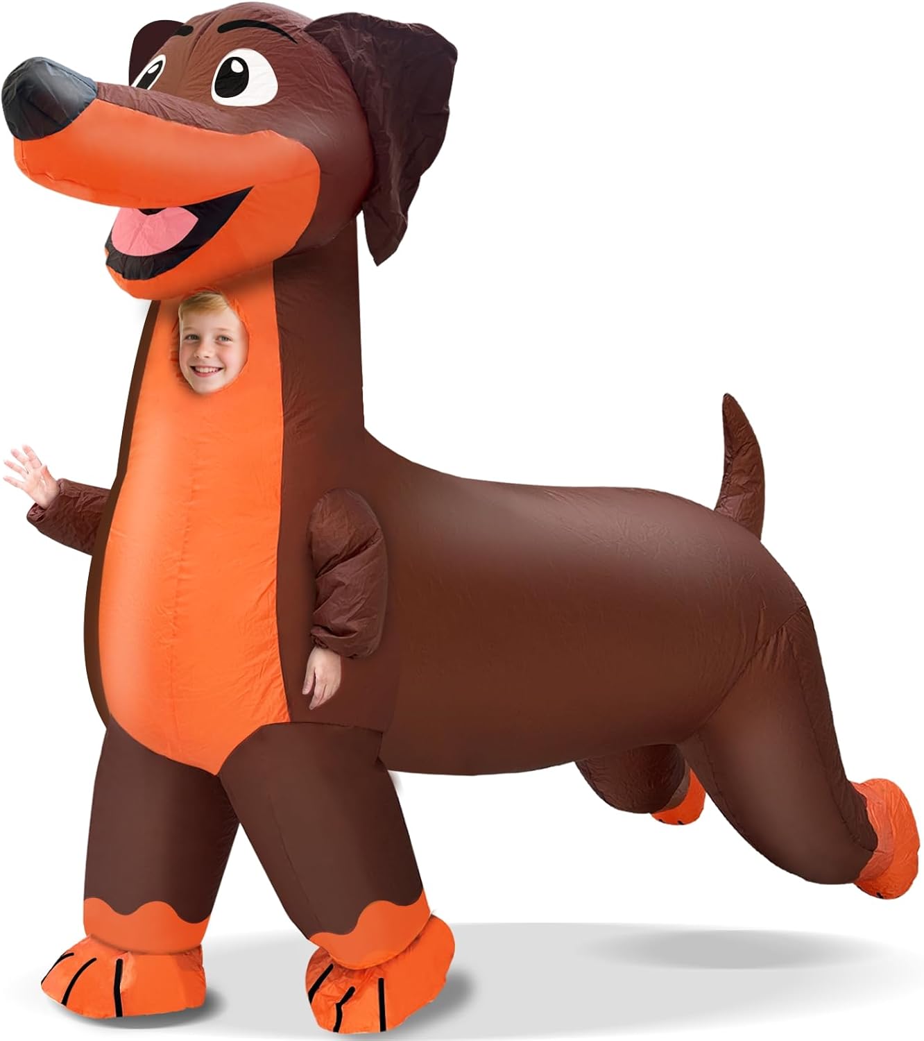 Camlinbo Halloween Inflatable Dog Costume for Kids Fun