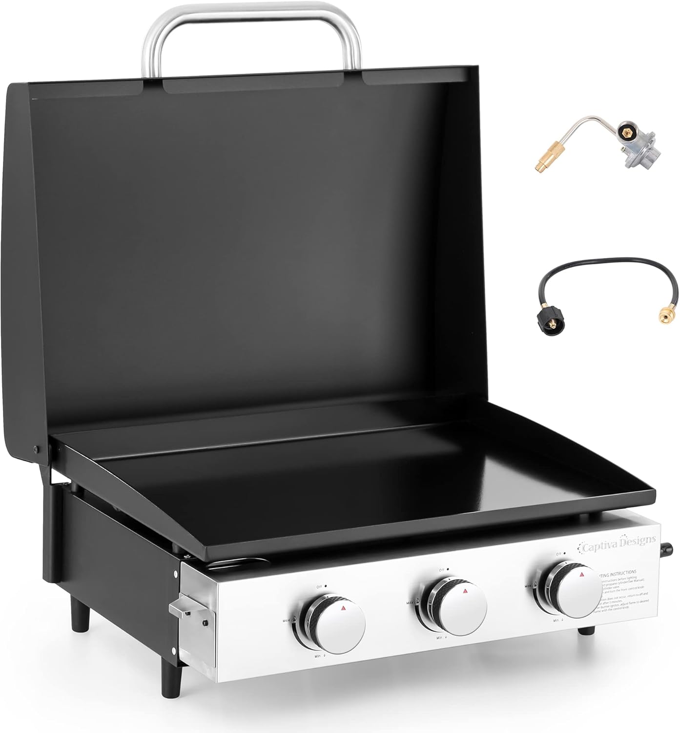 Captiva Designs 22 in Flat Top Grill for Outdoor Cooking Fun