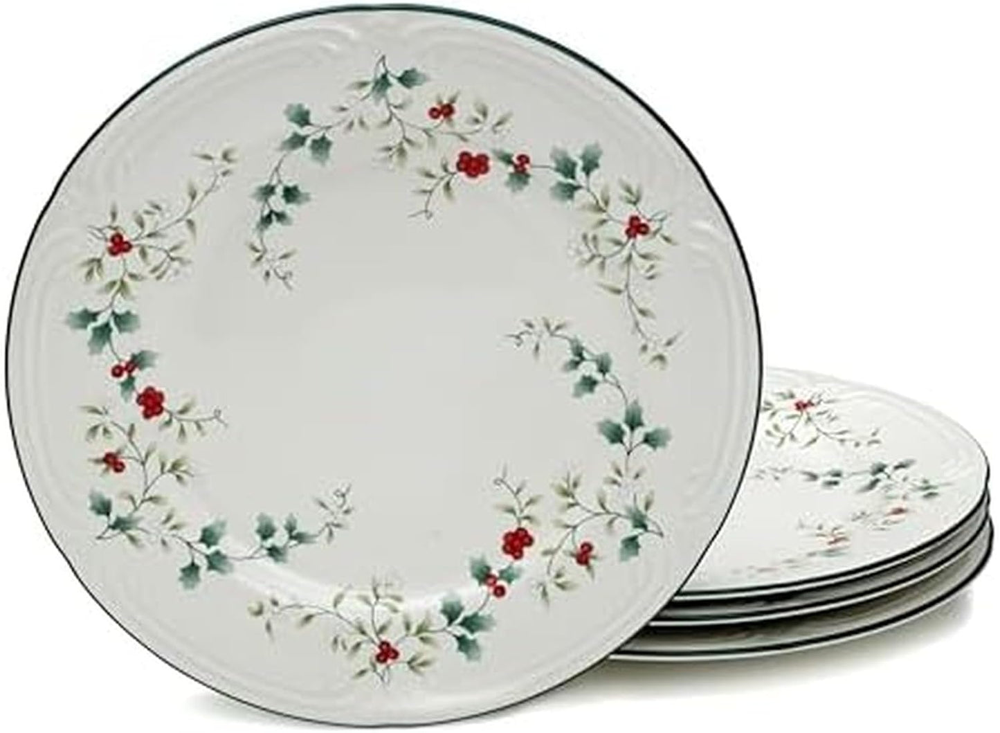 Pfaltzgraff Winterberry Dinner Plates Set of 4 for Holidays