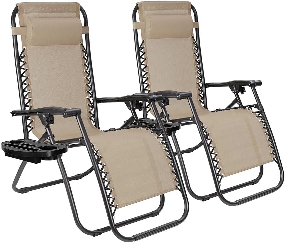 EZONE Zero Gravity Lounge Chairs for Ultimate Outdoor Relaxation