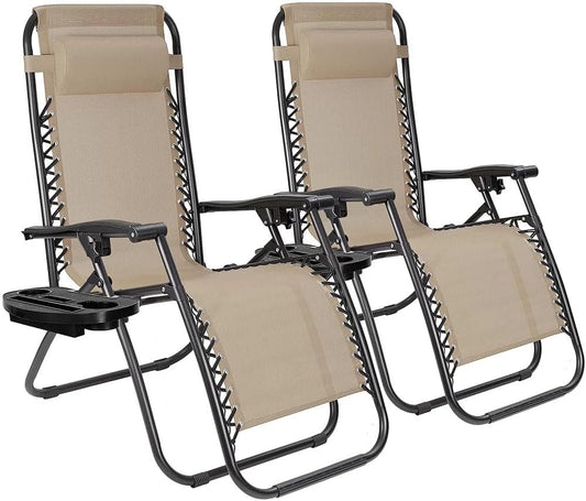 EZONE Zero Gravity Lounge Chairs for Ultimate Outdoor Relaxation
