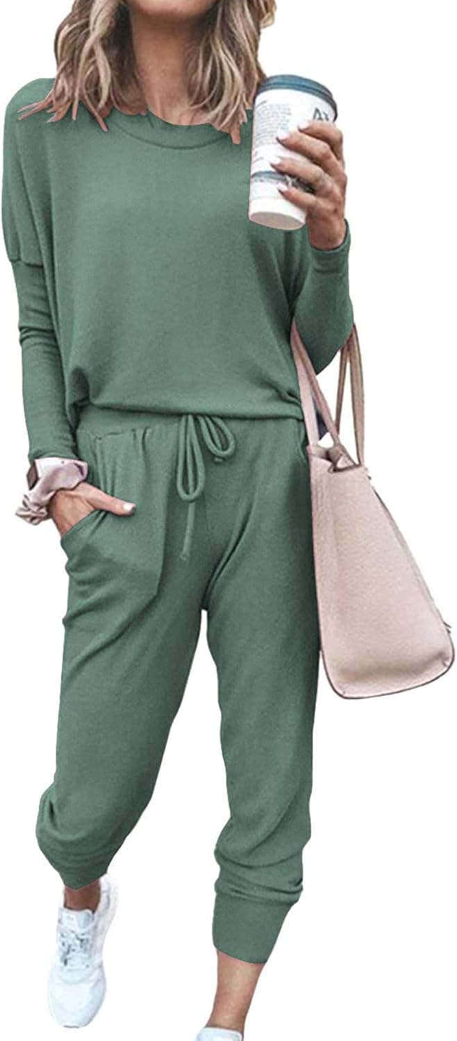 PRETTYGARDEN Women Fall 2 Piece Lounge Outfit for Comfort