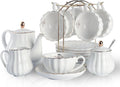Porcelain Tea Sets British Royal Series for 6 - Elegant Pumpkin Shape