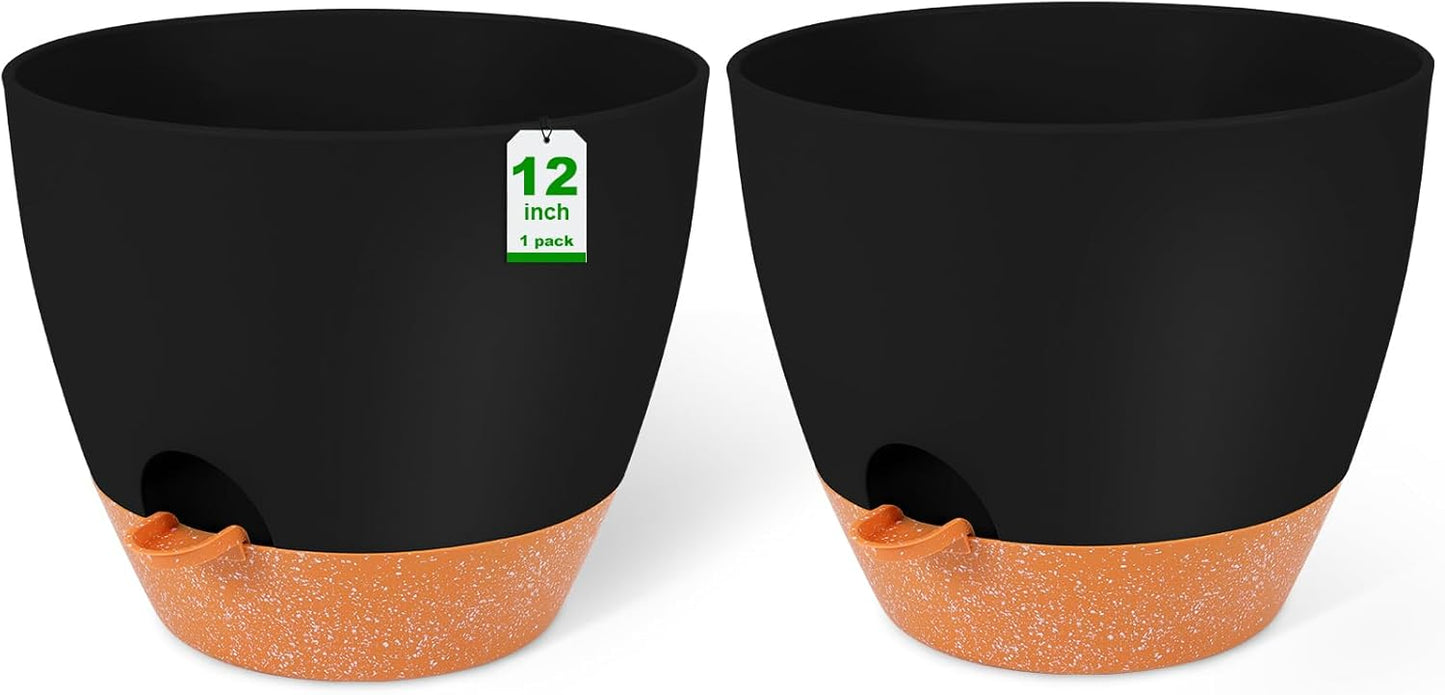 GARDIFE 12 Inch Self Watering Planters for Indoor Outdoor Use