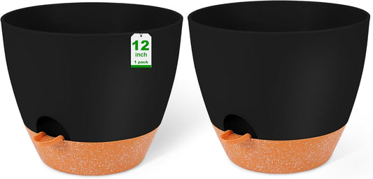 GARDIFE 12 Inch Self Watering Planters for Indoor Outdoor Use