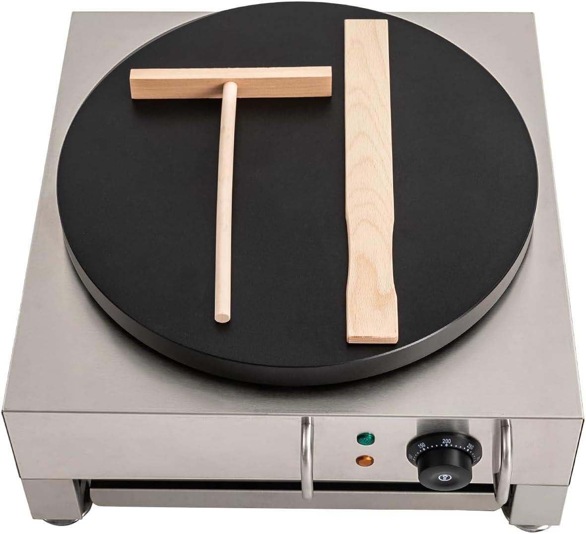 Blisiour 16 110V Commercial Crepe Maker with Adjustable Temperature & Non-Stick Surface