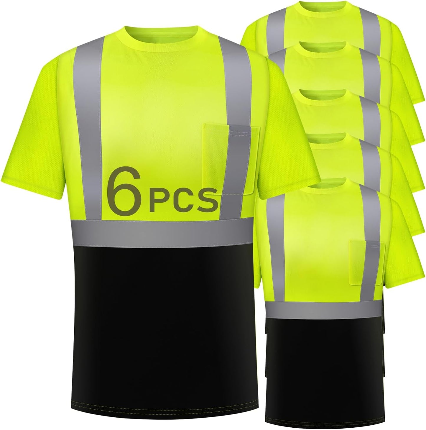 High Visibility Safety Shirts for Men with Reflective Strips