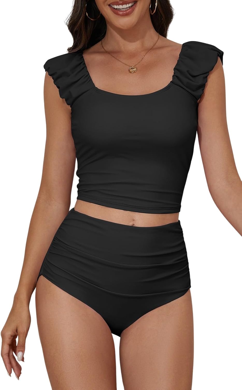 Eomenie Tankini Swimsuits for Women with Tummy Control Design