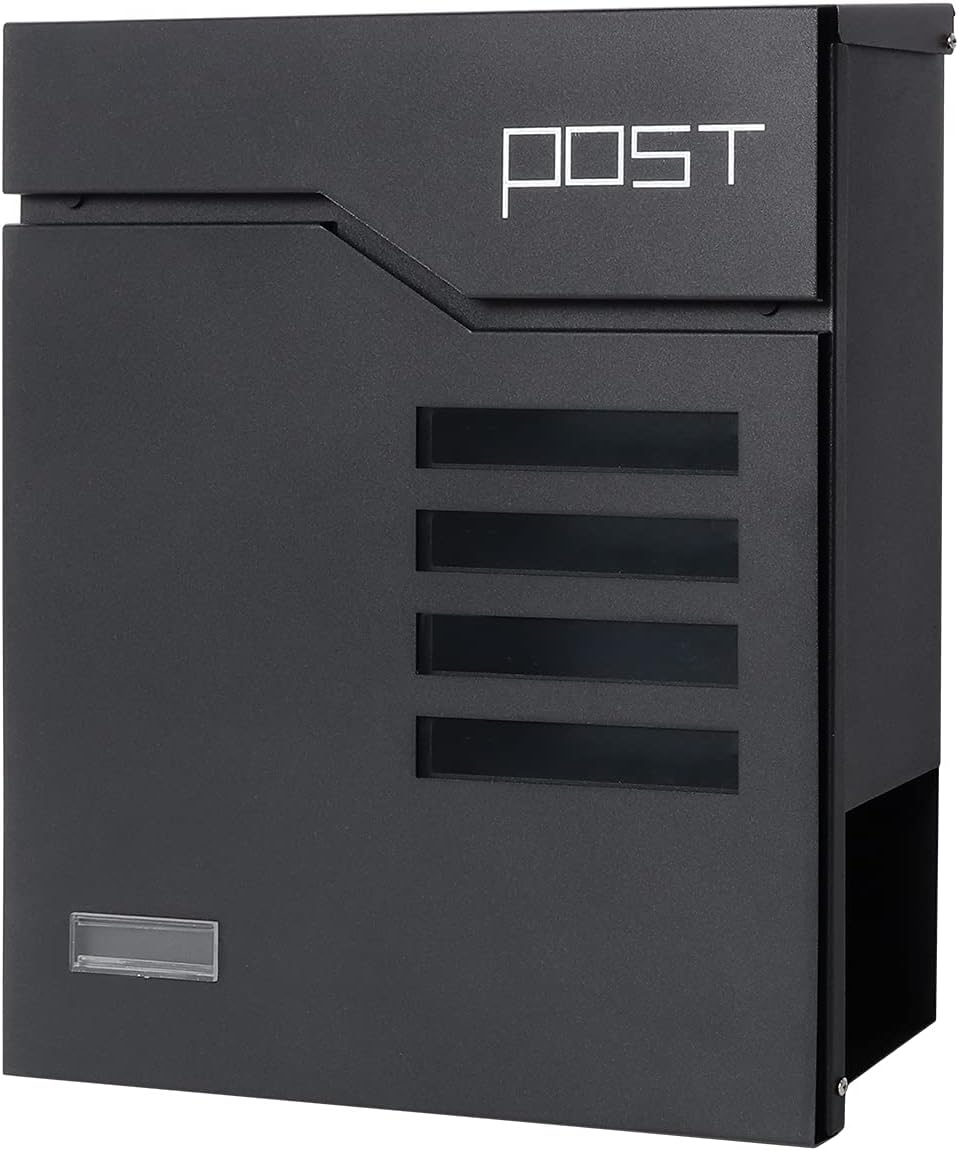 Large Mailbox Wall Mount with Lock for Secure Outdoor Use