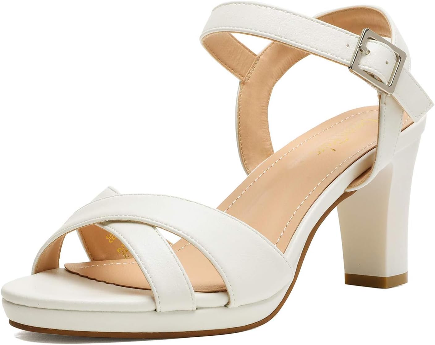 DREAM PAIRS Women's Chunky Heels Open Toe Ankle Strap Sandals