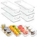 Plastic Long Stackable Storage Organizer Container - Clear 4 Pack