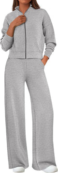 PRETTYGARDEN Women's 2 Piece Sweatsuit - Comfortable Wide Leg Set