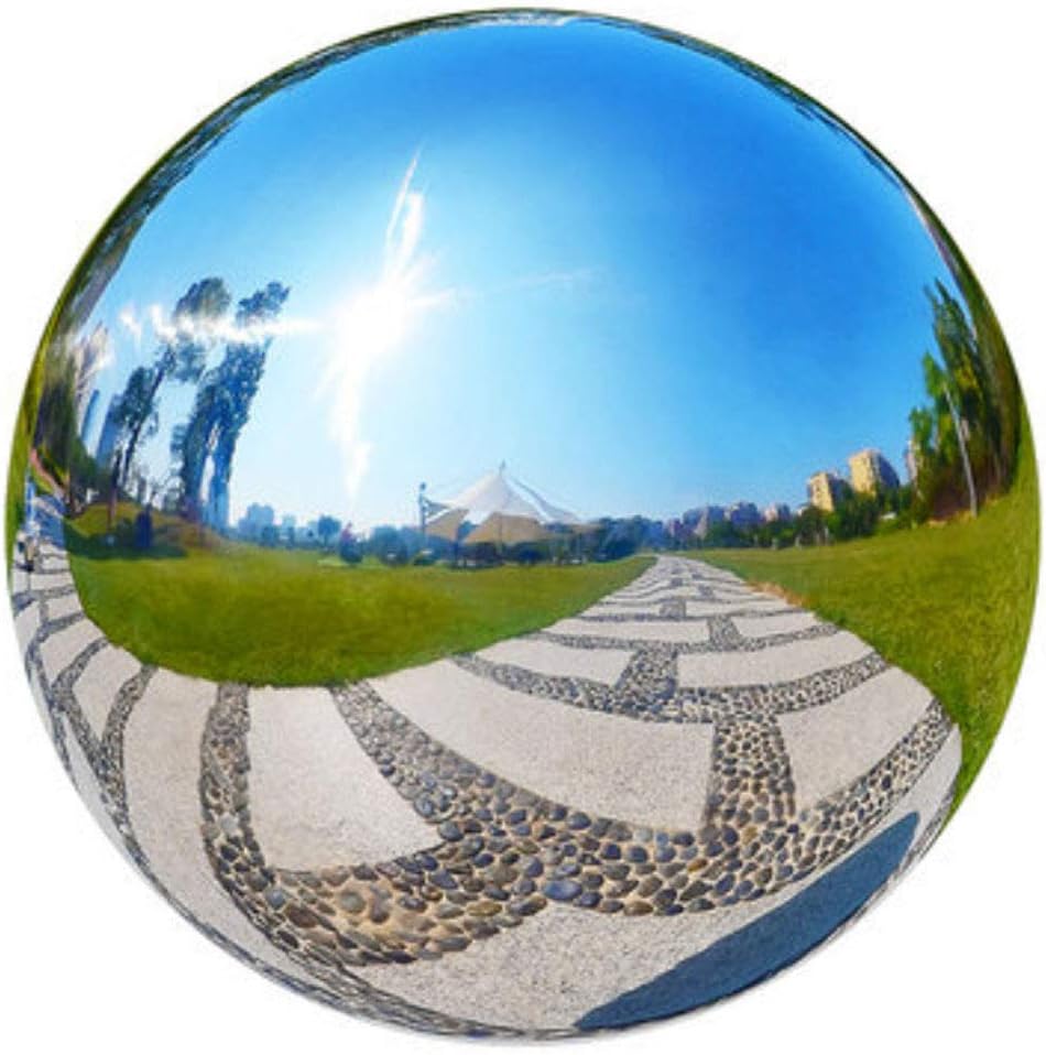 Gazing Globe Mirror Ball - 14in Stainless Steel Garden Sphere
