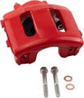 TRQ Front Left Brake Caliper Performance Red - Direct Fit Driver Side