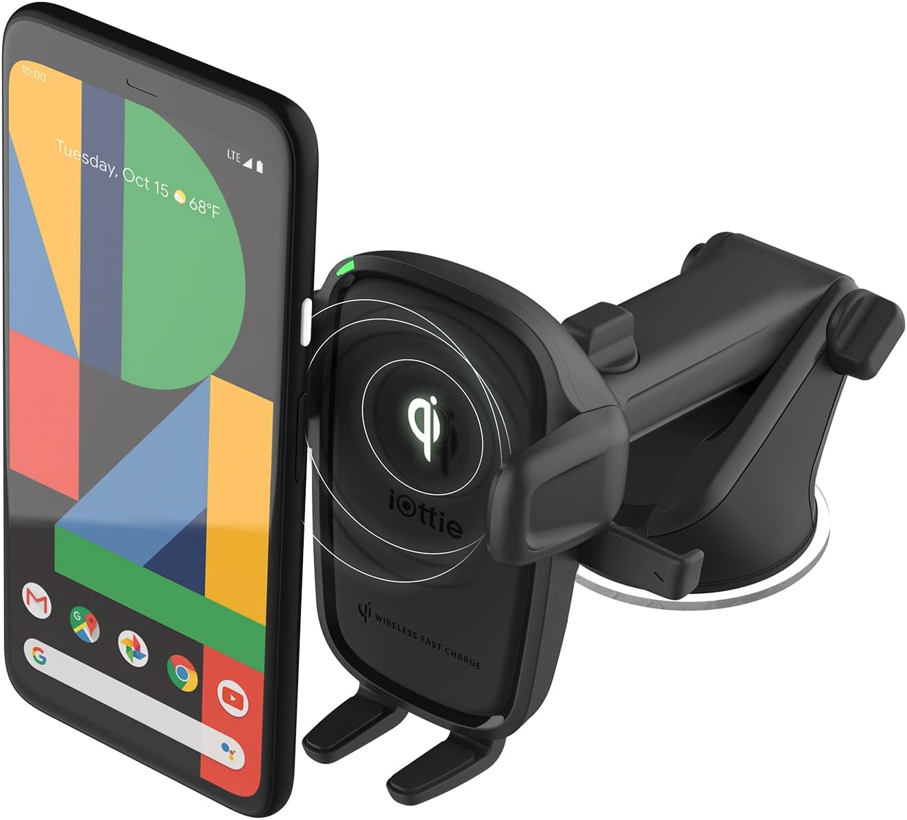 iOttie Car Charger Easy One Touch Wireless 2 Qi Charging Mount