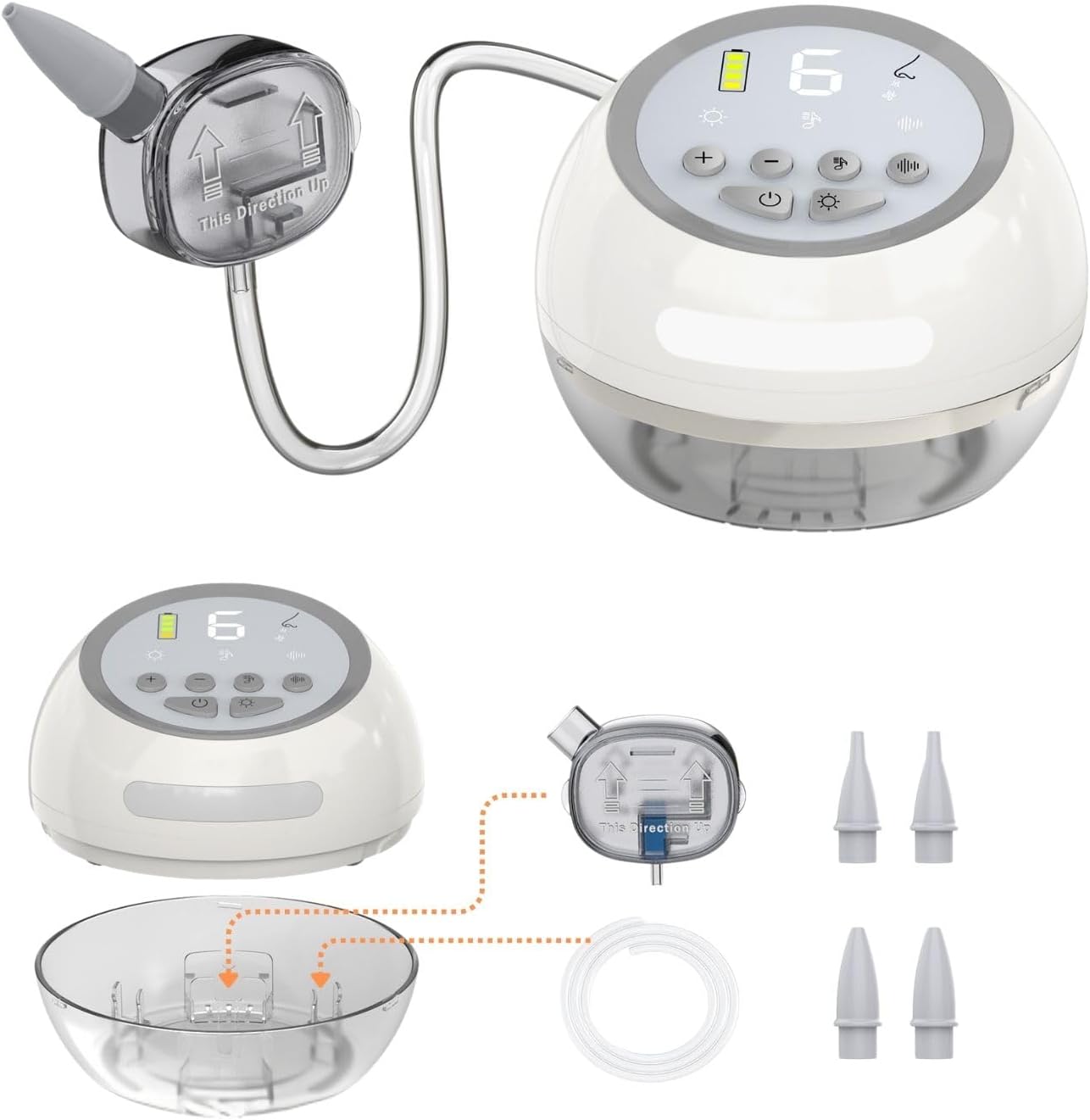 Baby Nasal Aspirator with Powerful Suction and Night Light