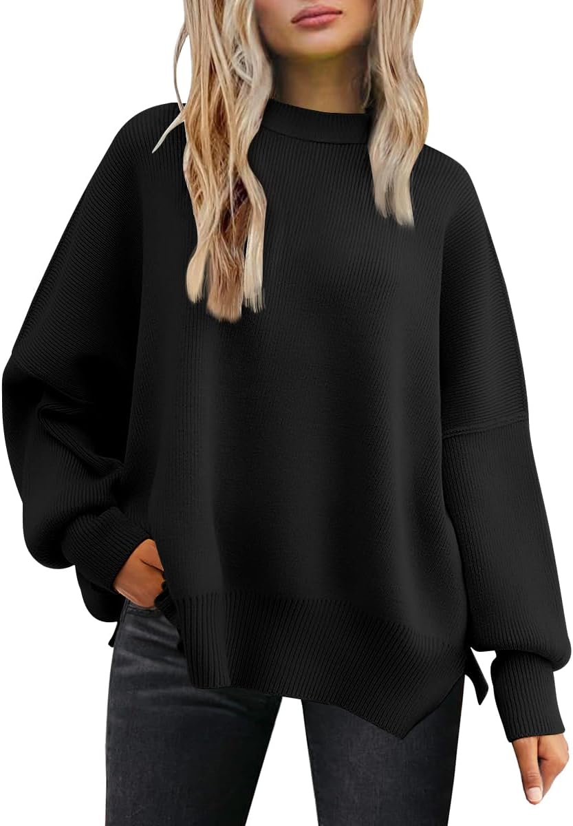 LILLUSORY Women's Oversized Batwing Sweaters for Fall Fashion
