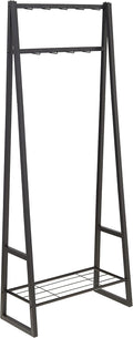 9 Hooks Coat Rack Hallstand with Shoe Shelf - Space-Saving Entryway