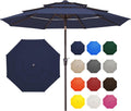 9FT 3 Tier Patio Umbrella with UV Protection for Outdoor Spaces