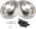 TRQ Rear Brake Pad & Rotor Kit Ceramic Compatible with BMW i3 and Mini