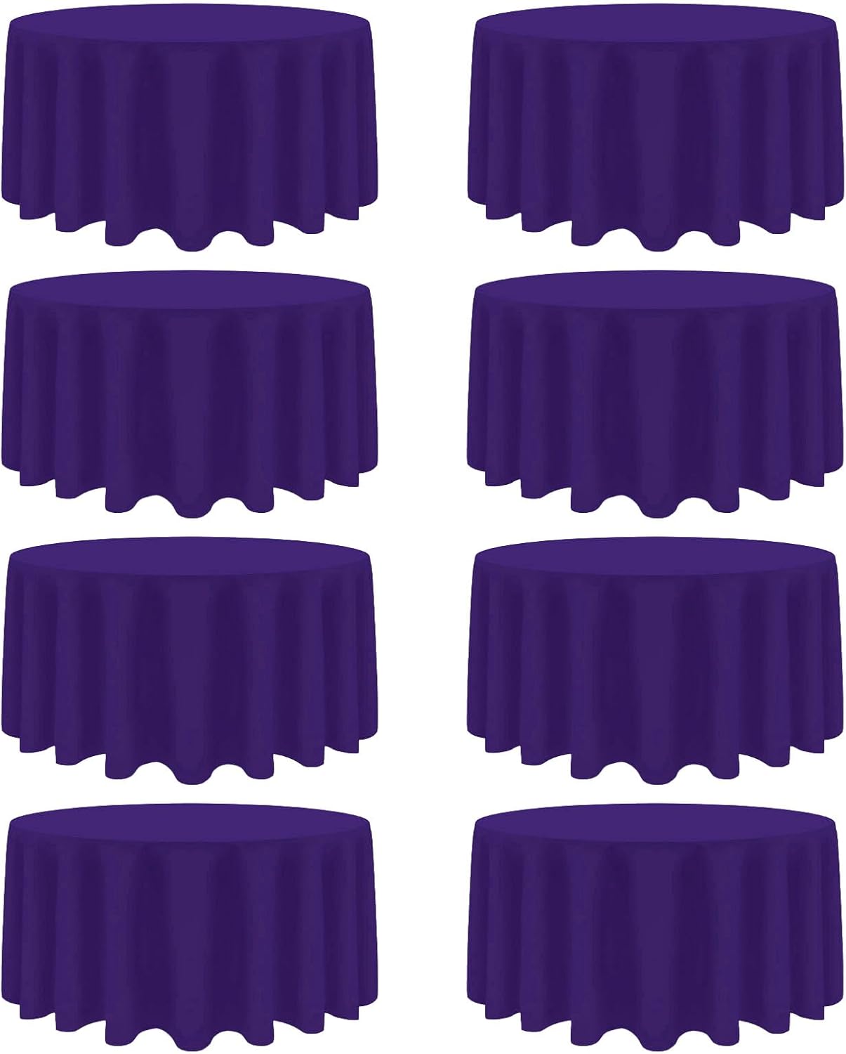 Premium 120 Inch Purple Round Tablecloth for Elegant Events