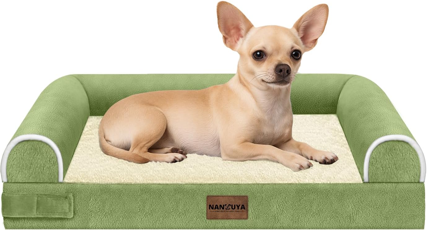Small Dog Bed Orthopedic Washable by NANUYA for Comfort