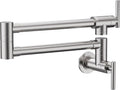 Pot Filler Faucet Brushed Nickel Wall Mount - Commercial Range