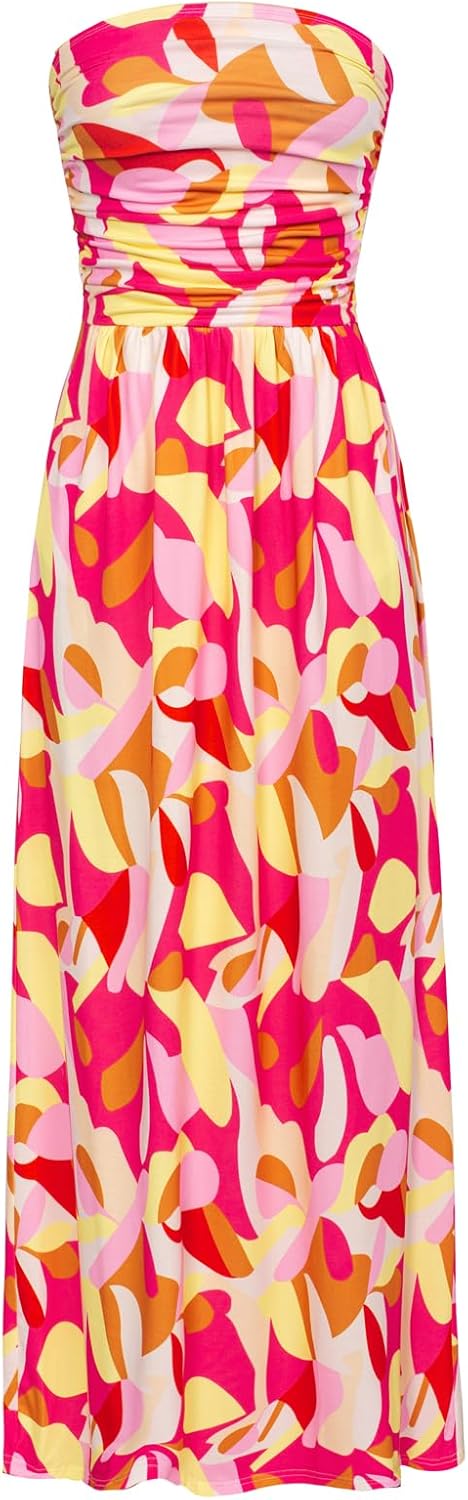 Stylish Strapless Maxi Dress with Pockets for Every Occasion