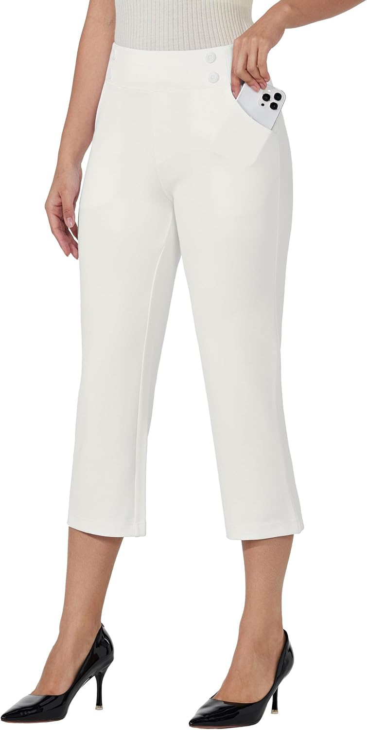 Willit Women's Capri Pants for Yoga and Business Casual Wear