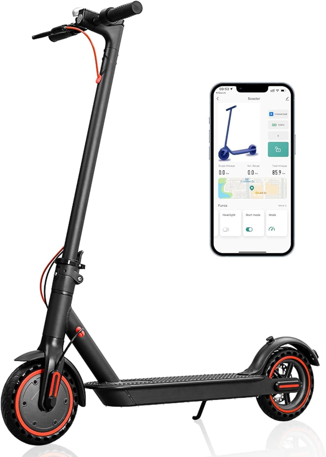 Adults Electric Scooter with App Control for Urban Commuting
