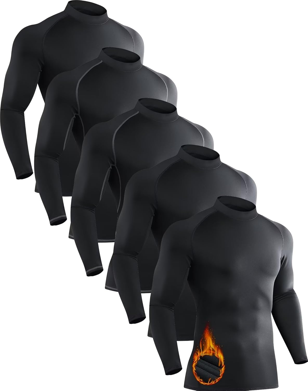 Men's Thermal Turtle Mock Neck Shirts for Ultimate Warmth