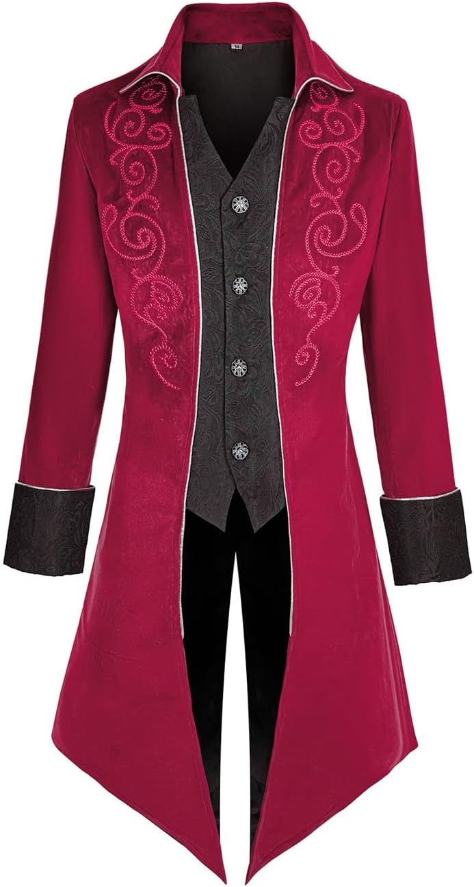 Mens Medieval Steampunk Tailcoat Jacket for Unique Style
