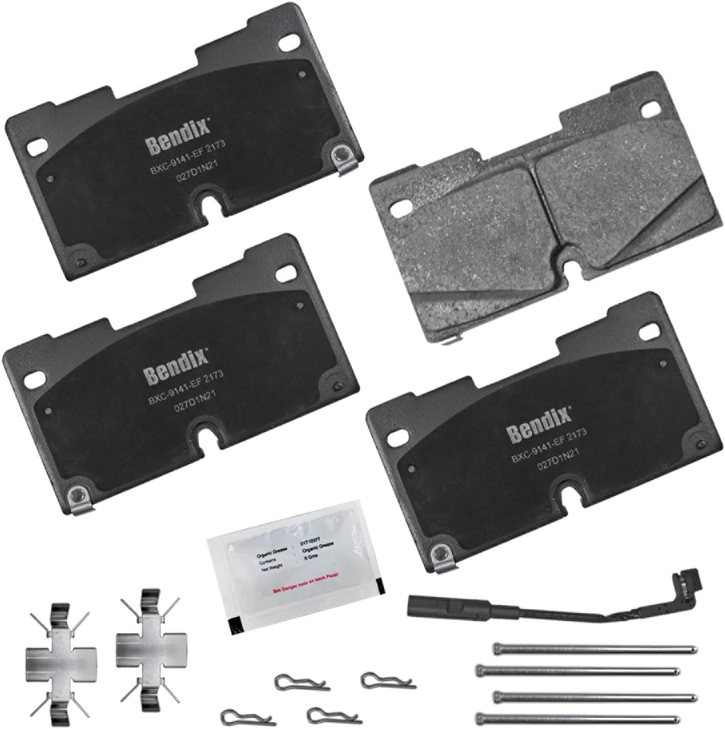 Bendix Priority1 CFC2173 Ceramic Front Brake Pads for Vehicles