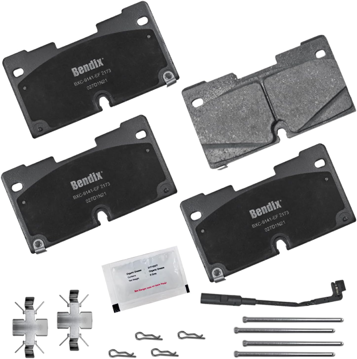 Bendix Priority1 CFC2173 Ceramic Front Brake Pads for Vehicles
