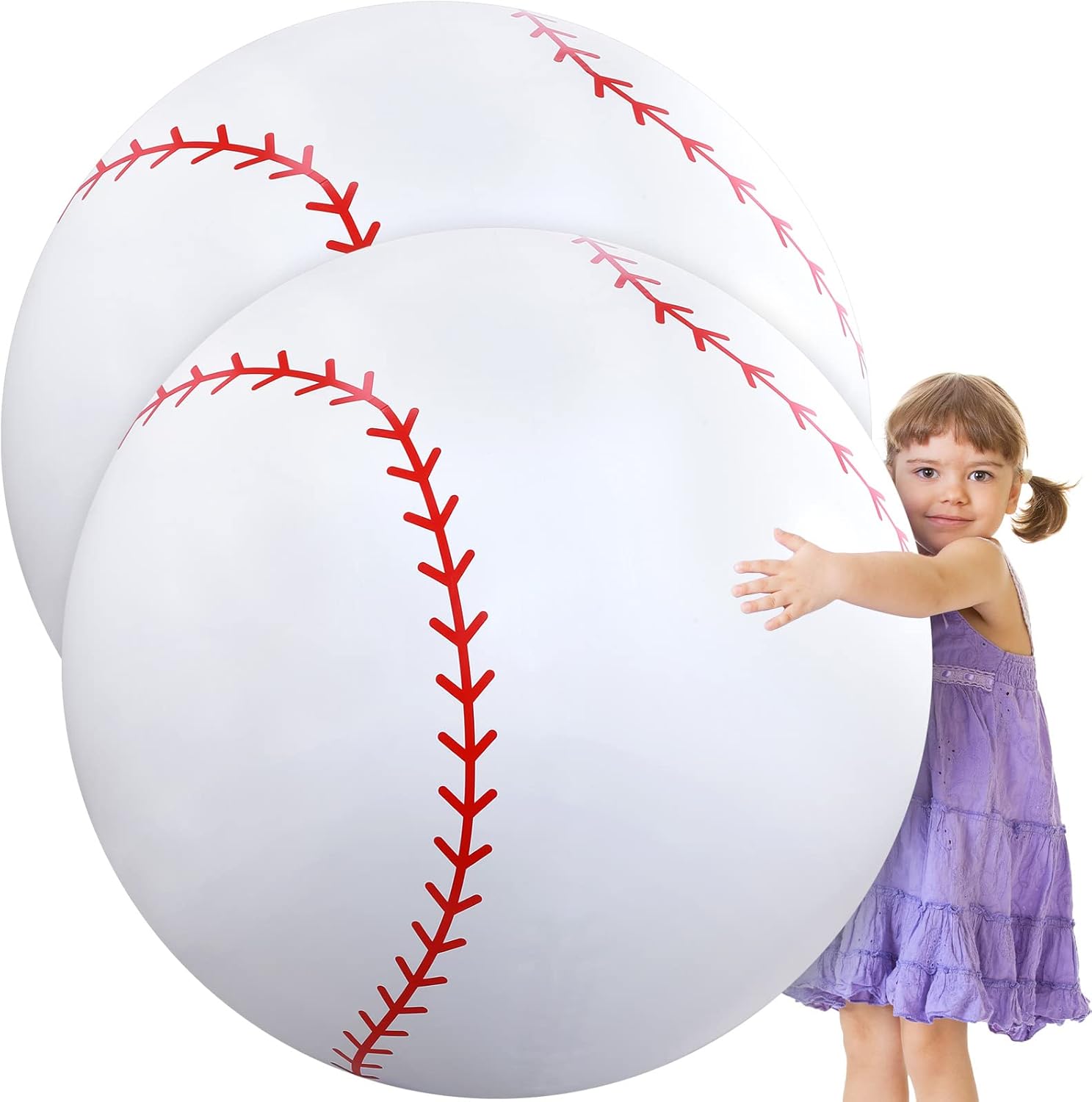 Large Inflatable Baseballs for Summer Fun and Pool Games