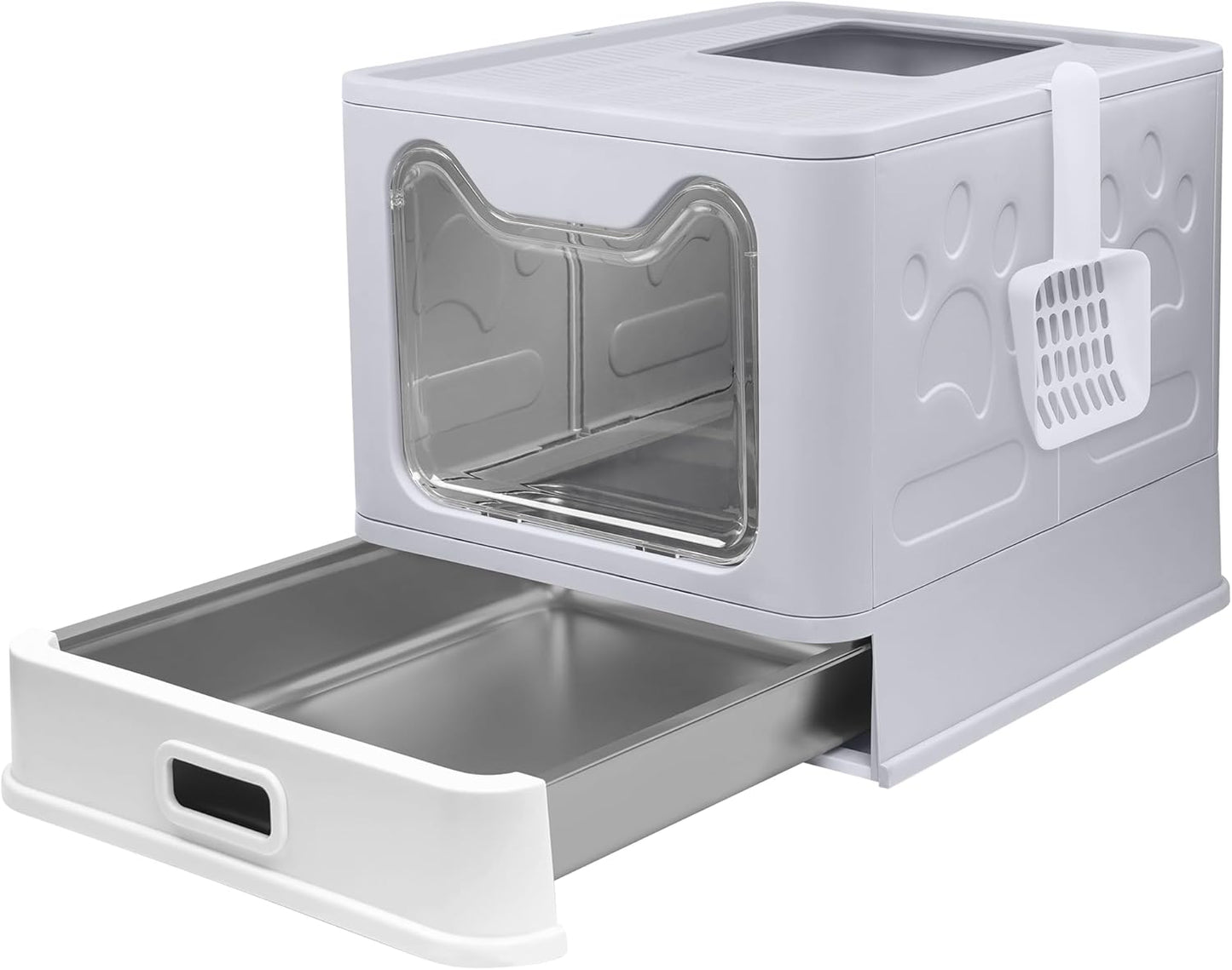 Stainless Steel Litter Box with Lid for Easy Cat Care