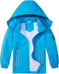 Waterproof Hooded Jacket for Boys Girls - Lightweight (Style VW58)