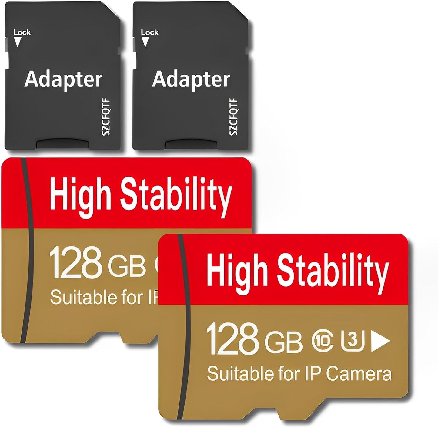 High Stability 128GB Micro TF Card 4K UHD (2 Pack)