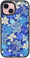 Impact iPhone 15 Case - 8.2 ft Drop Protection, Floral Clear Black