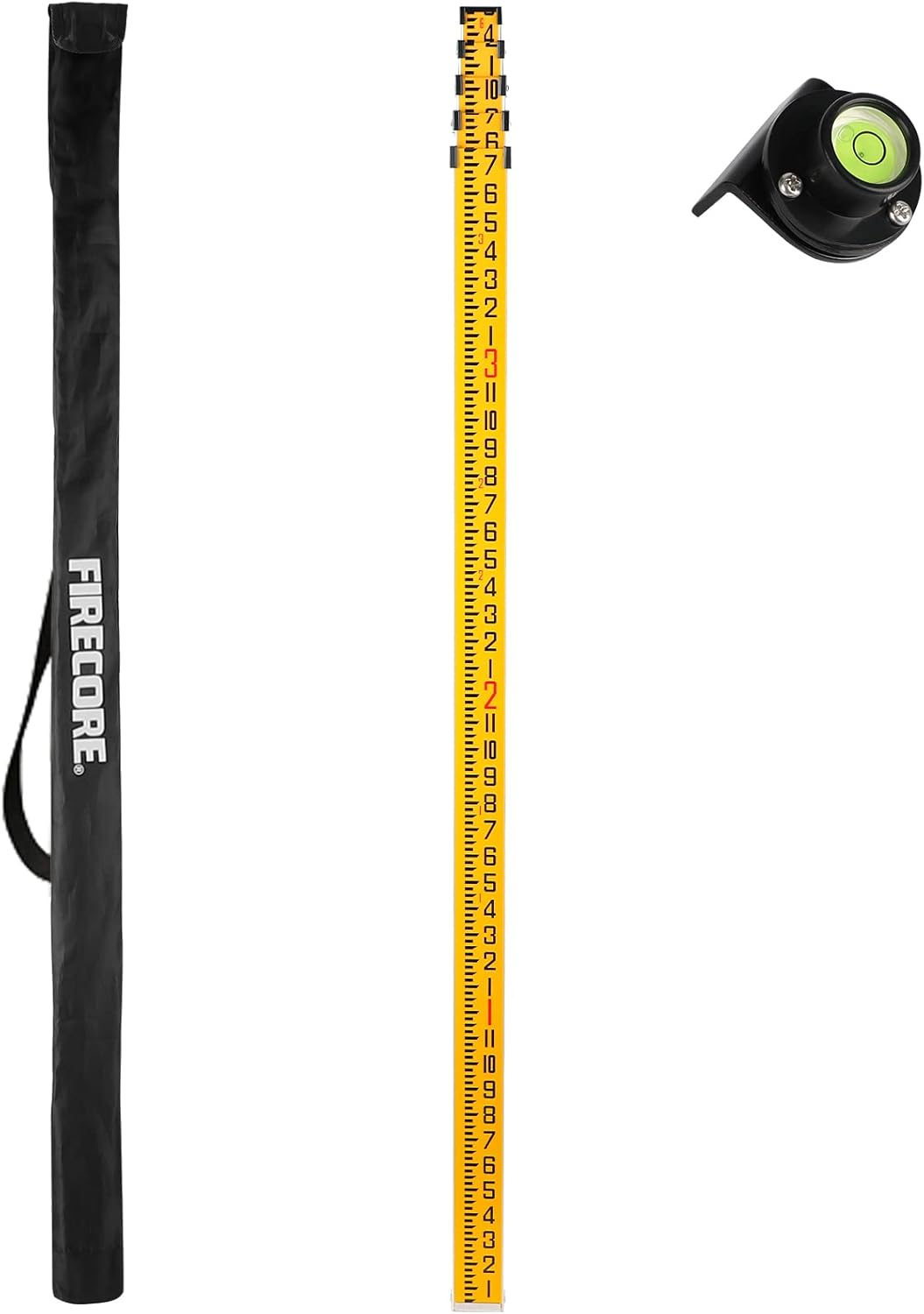Firecore 16-Foot Aluminum Grade Rod for Precision Leveling