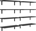 Floating Shelves 8 Set Wooden Wall Shelves for Bedroom & Bathroom