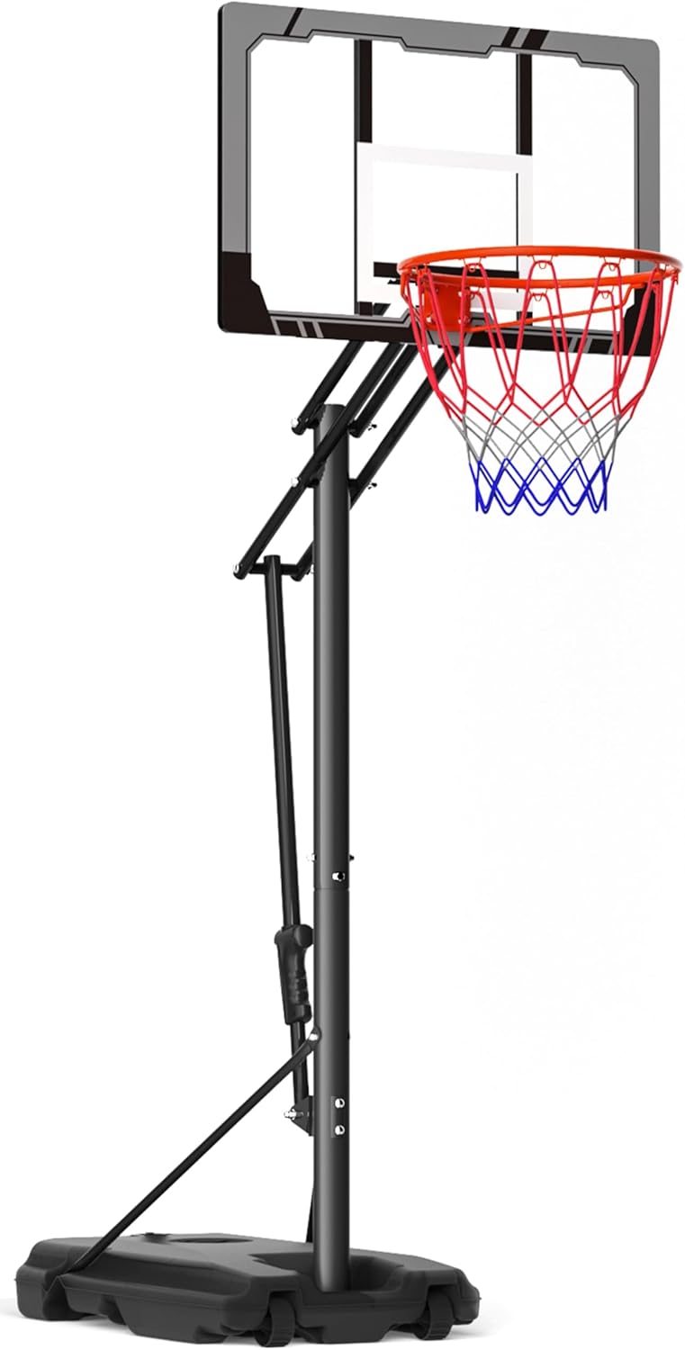 Basketball Hoop Outdoor with 45 Inch Shatterproof Backboard