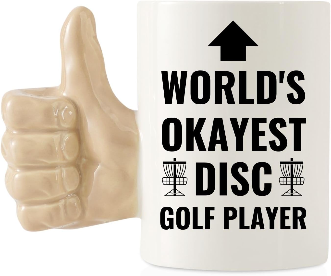 Onebttl Novelty Disc Golf Coffee Mug - World's Okayest Player