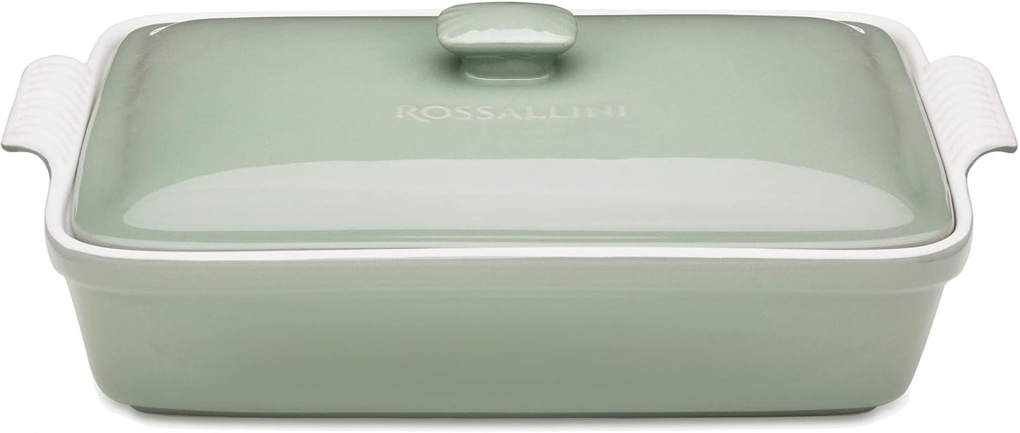 Stoneware Casserole Dish Set with Lid for Italian Cooking