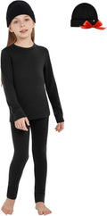 Unisex Kids' Merino Wool Base Layer Sets with Free Wool Beanie