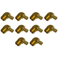 5/8ft Hose ID to 3/4ft Male NPT 90 Degree Brass Elbow (10 Pack)