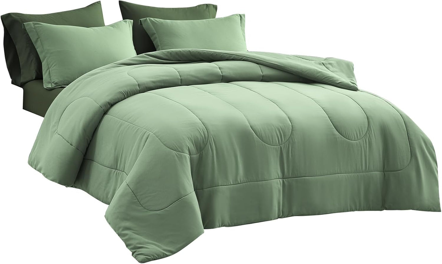 Maple&Stone Full Size Comforter Set - 7 Piece Bed in a Bag