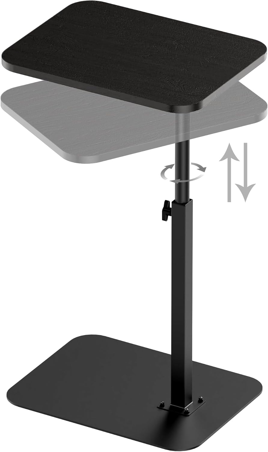 Adjustable Height C Shaped Side Table for Couch and Sofa