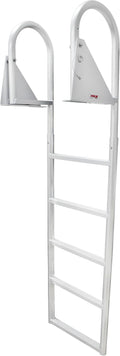 Flip-Up Dock Ladder 5-Step 21in Wide - Heavy-Duty Aluminum